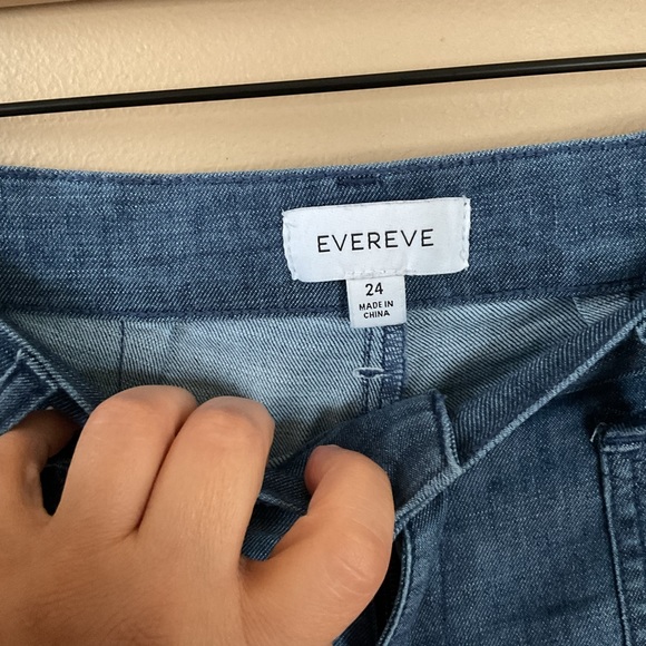 Evereve Wide Legs Pants Chambray Size 24 - Picture 3 of 6